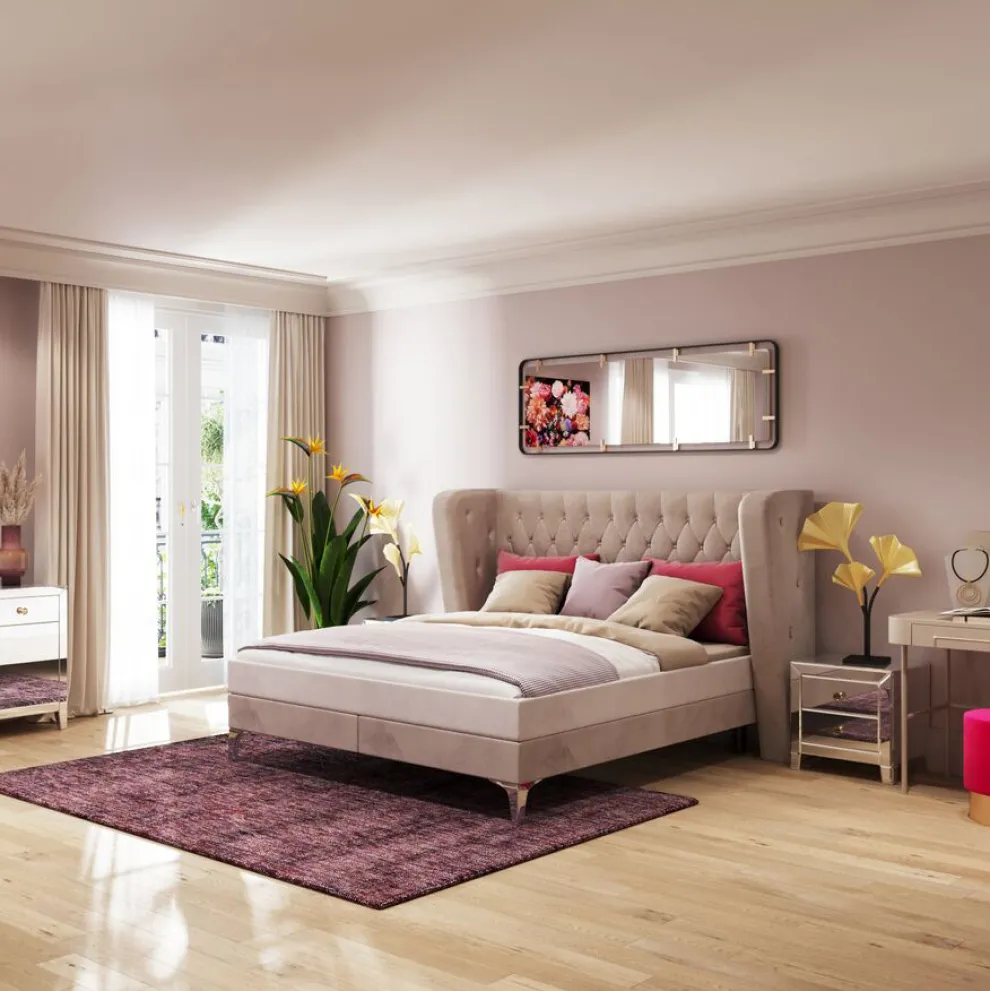 Boxspringbed Benito Moon Cream 160x200cm