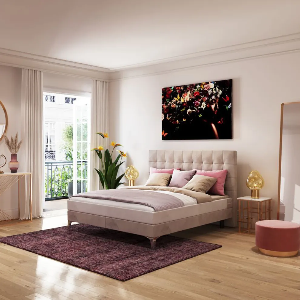 Boxspringbed Benito Star Cream 160x200cm