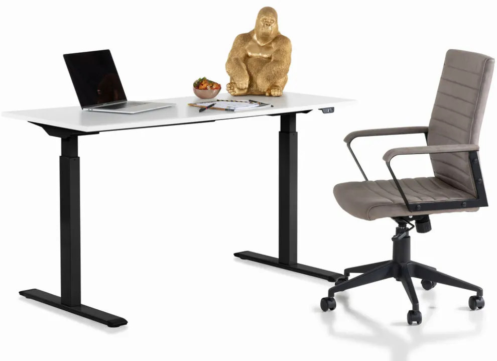 Bureau Office Smart Zwart Wit 140x60cm