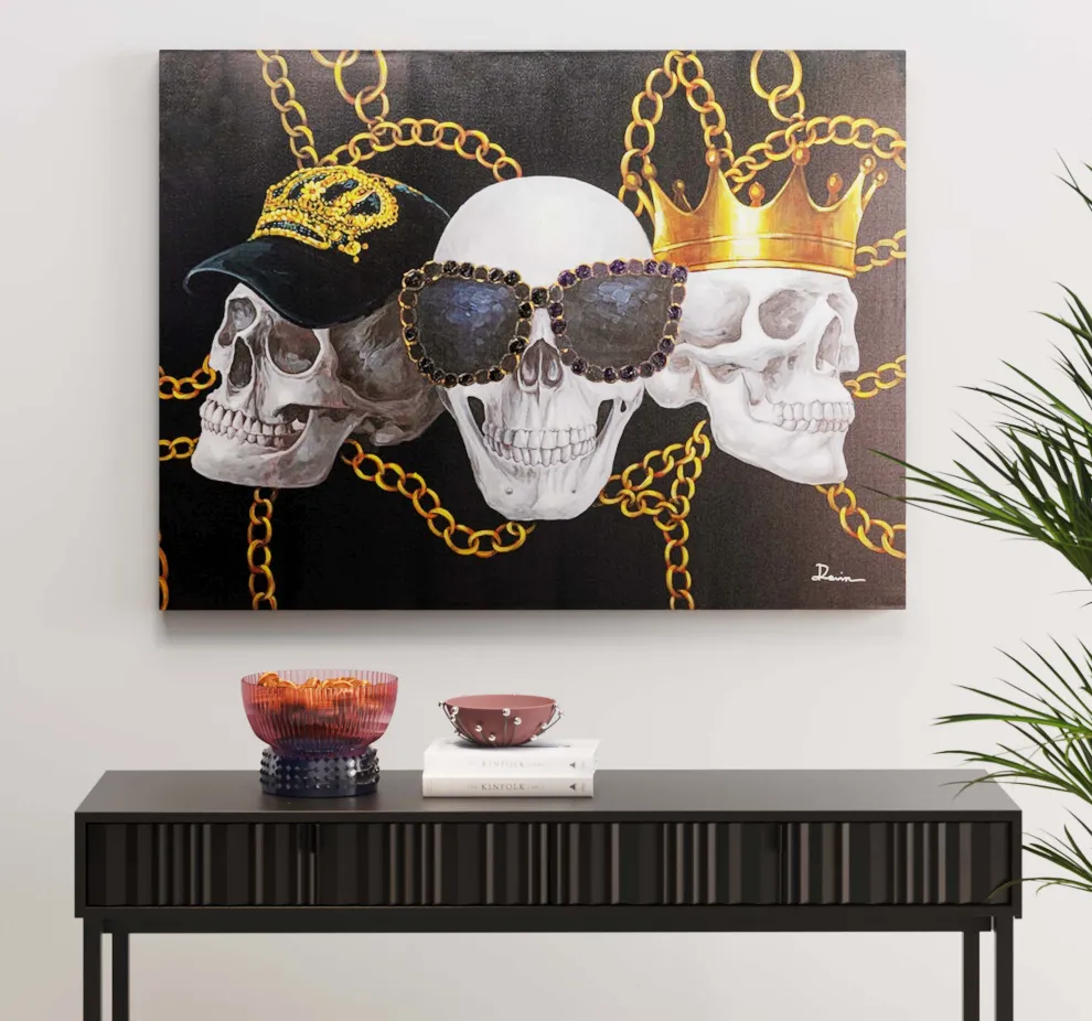 Canvas Skull Gang 90x120cm