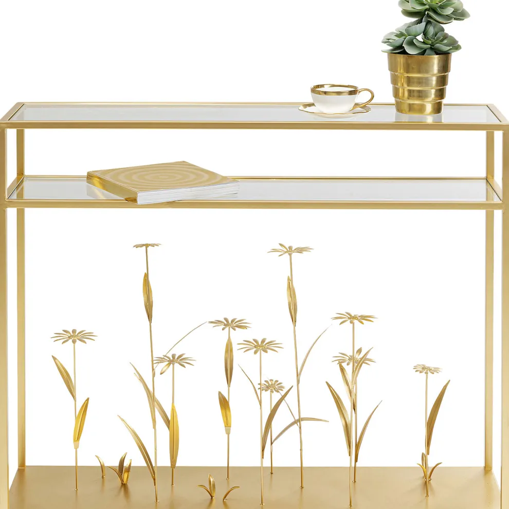 Console Flower Meadow Goud 100cm