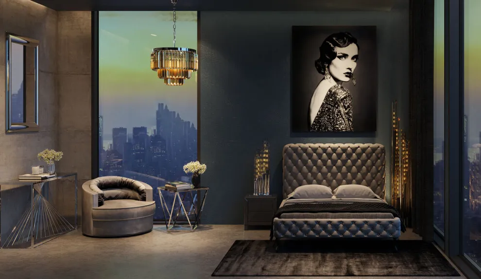 Console Laser Zilver Helder Glas 120x40cm