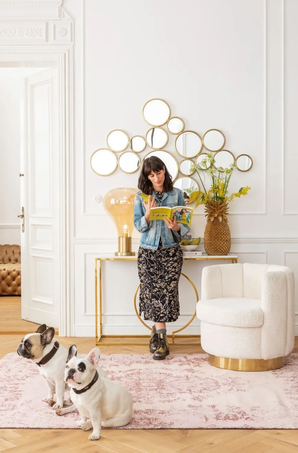 Console Miami Loft Goud 120cm