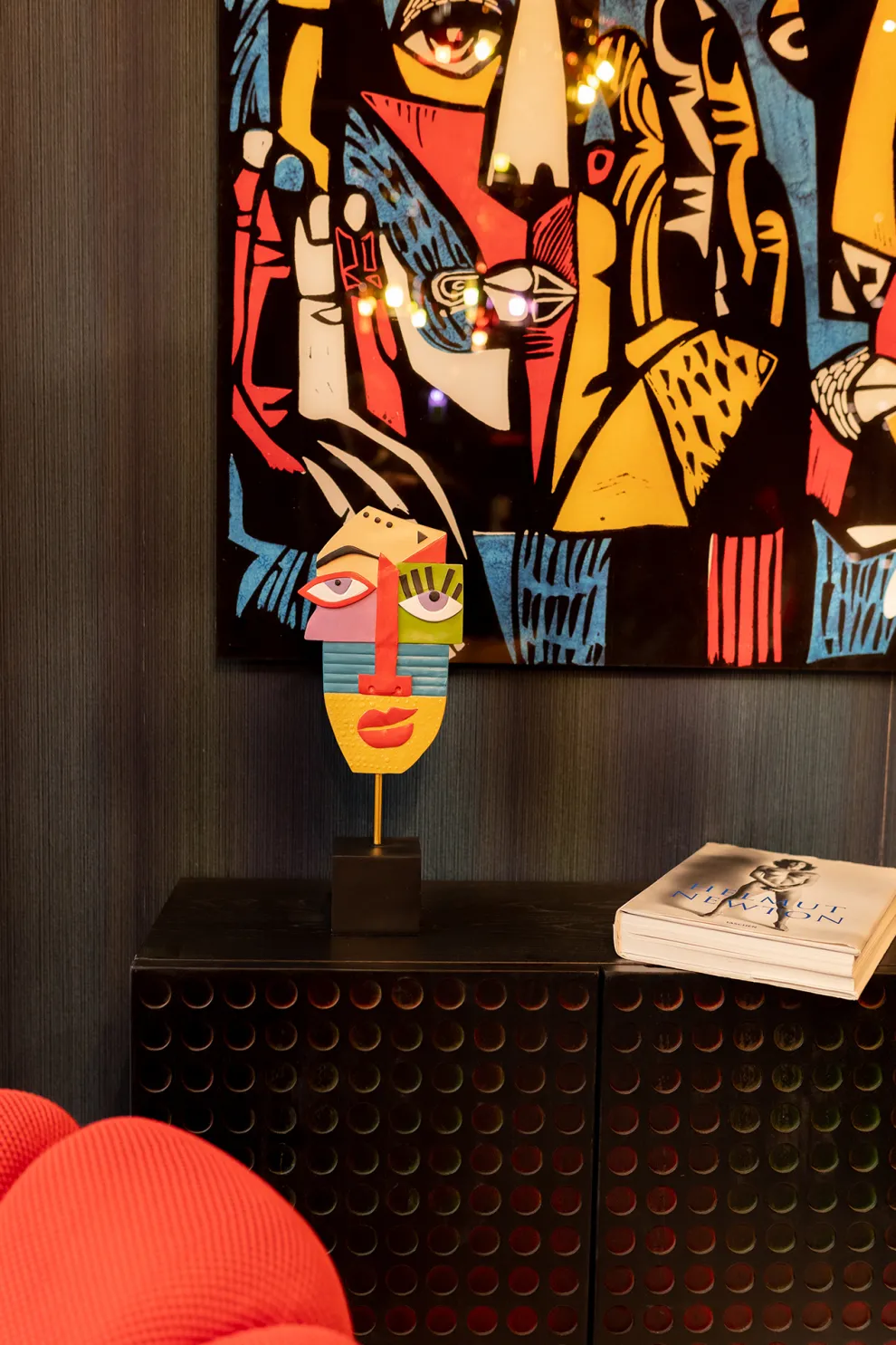 Decofiguur Abstract Face Multicolour 52cm