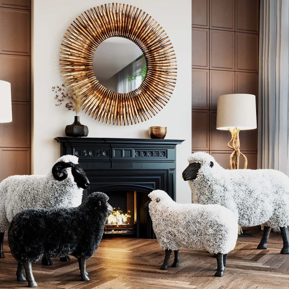 Decofiguur Bathilde White 73cm