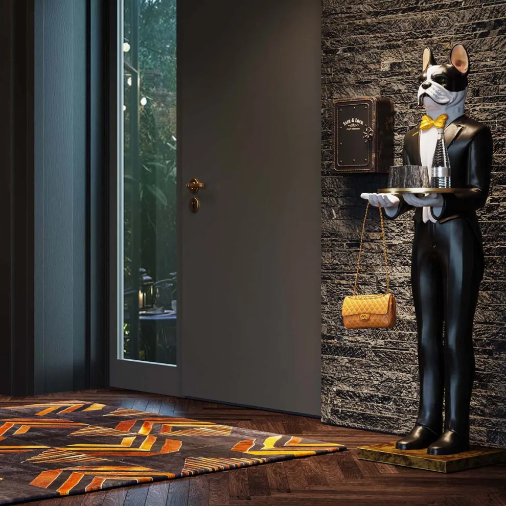 Decofiguur Butler Dog Alfred 159cm