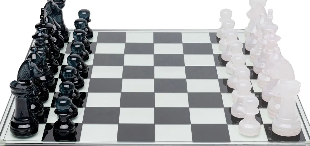 Decofiguur Chess Transparent 60x60cm