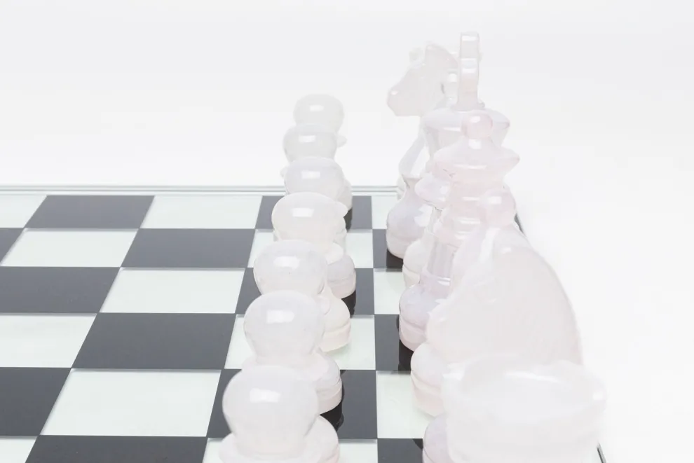 Decofiguur Chess Transparent 60x60cm