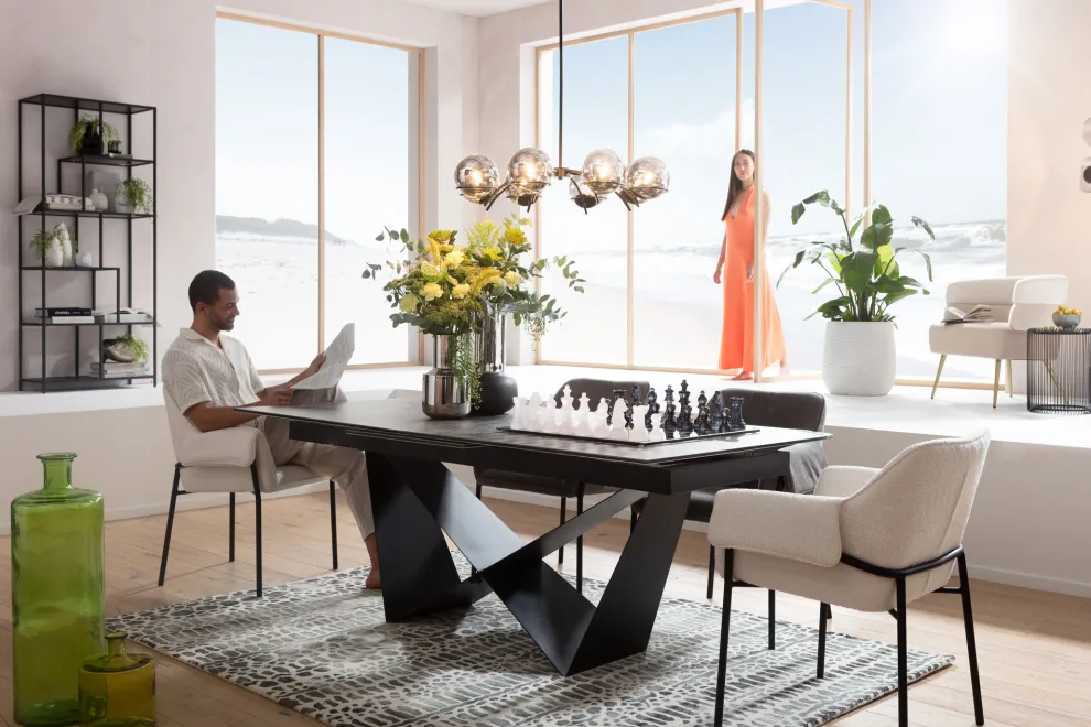 Decofiguur Chess Transparent 60x60cm