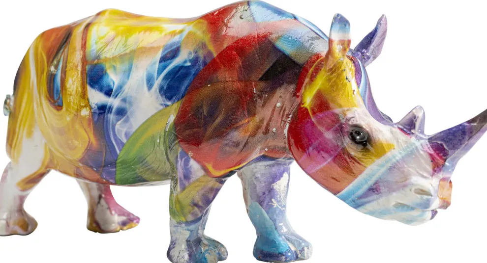 Decofiguur Colored Rhino