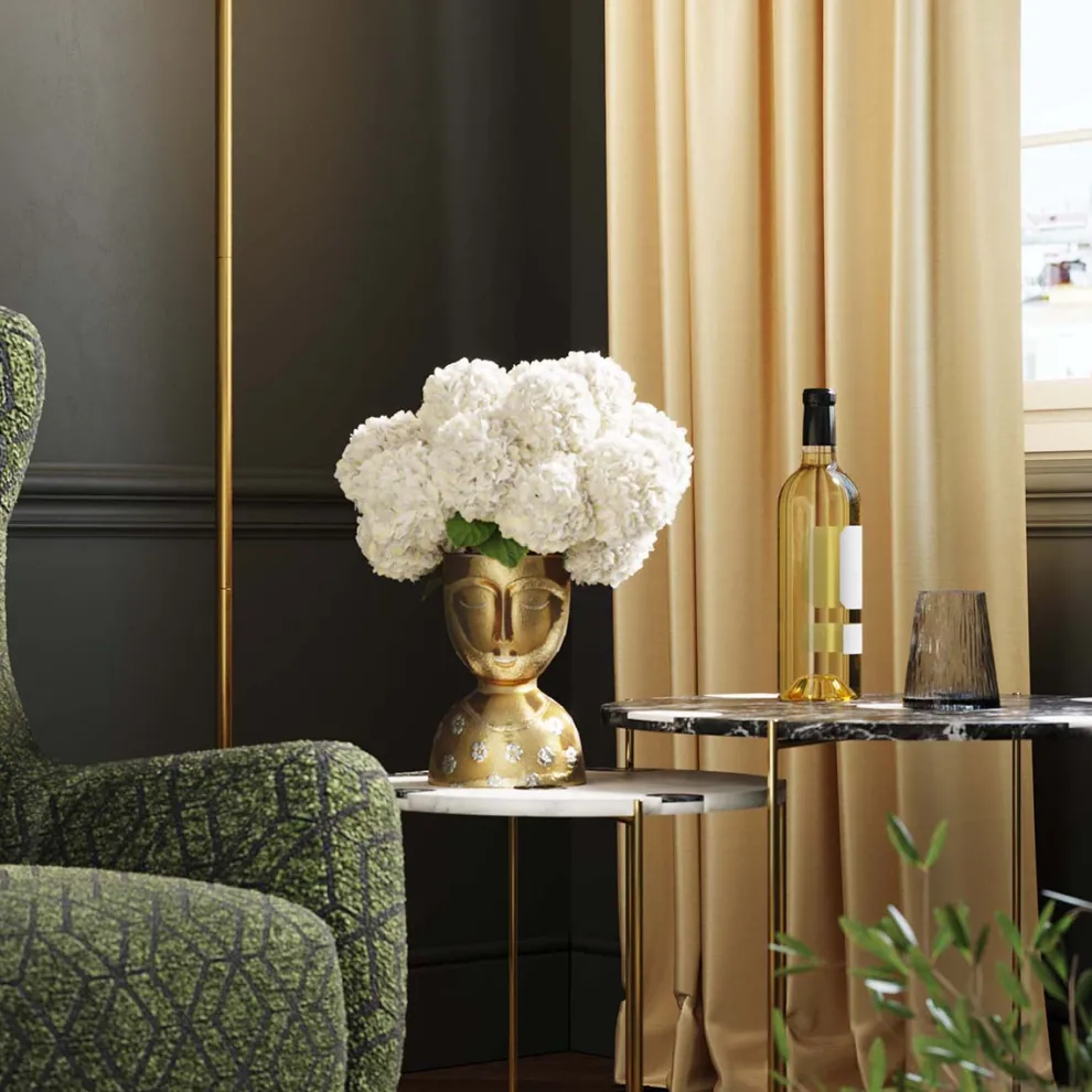 Decofiguur Daisy Head Goud