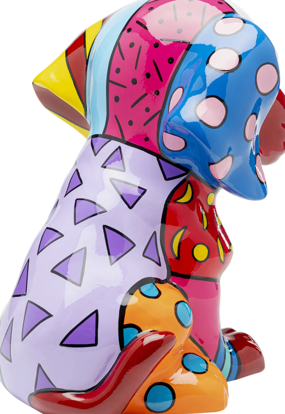 Decofiguur Dog Patchwork 35cm
