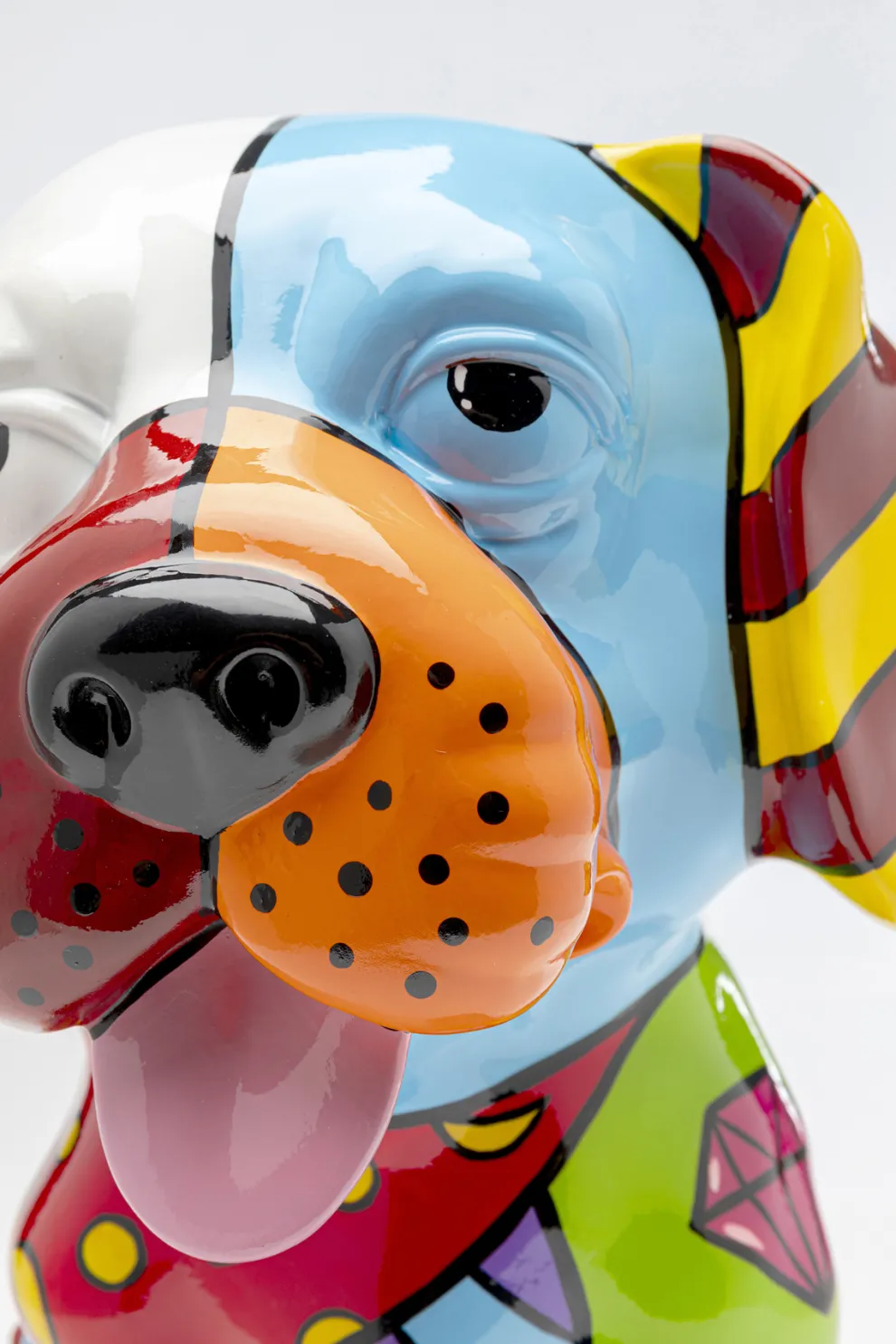 Decofiguur Dog Patchwork 35cm