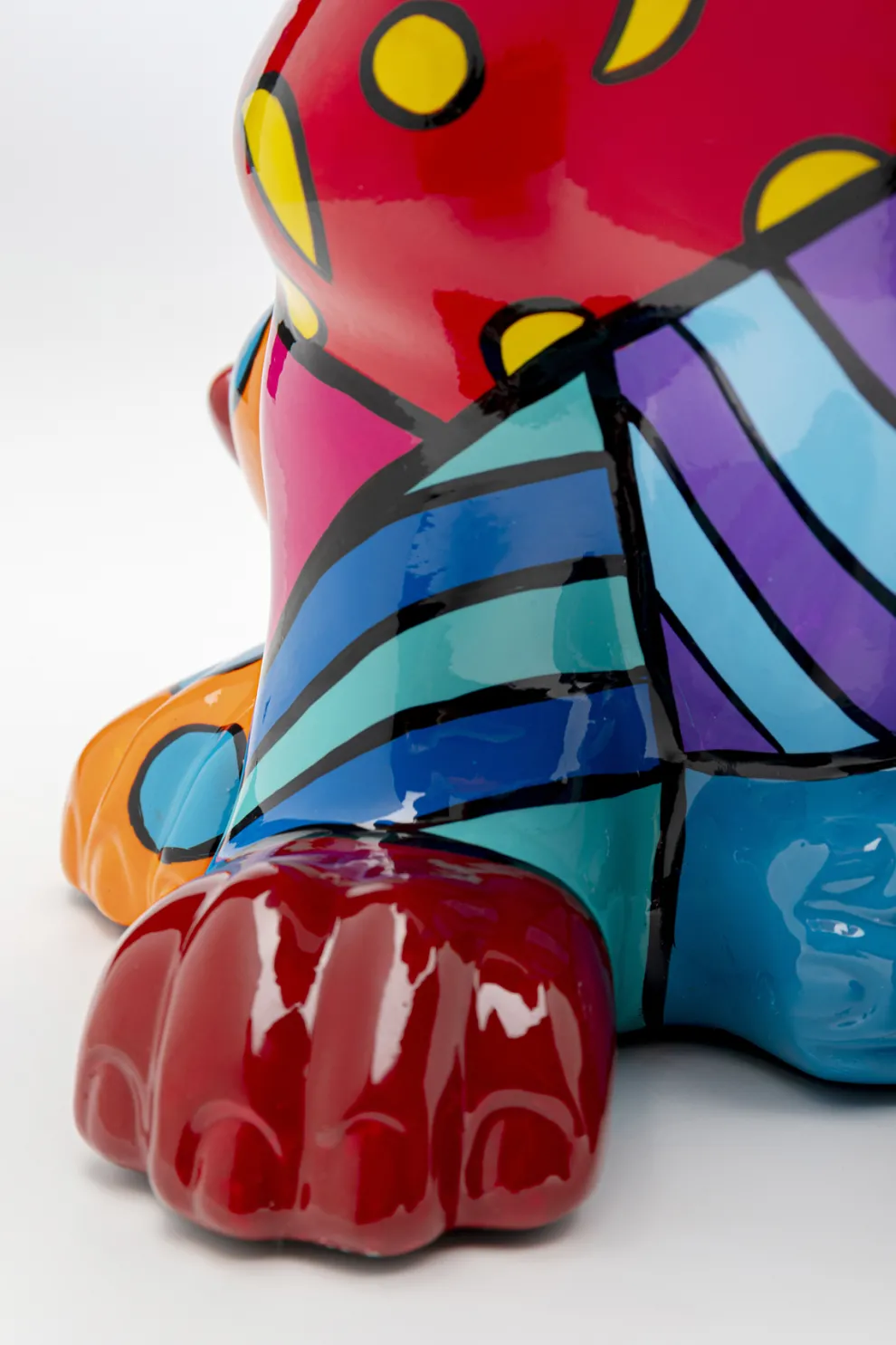 Decofiguur Dog Patchwork 35cm