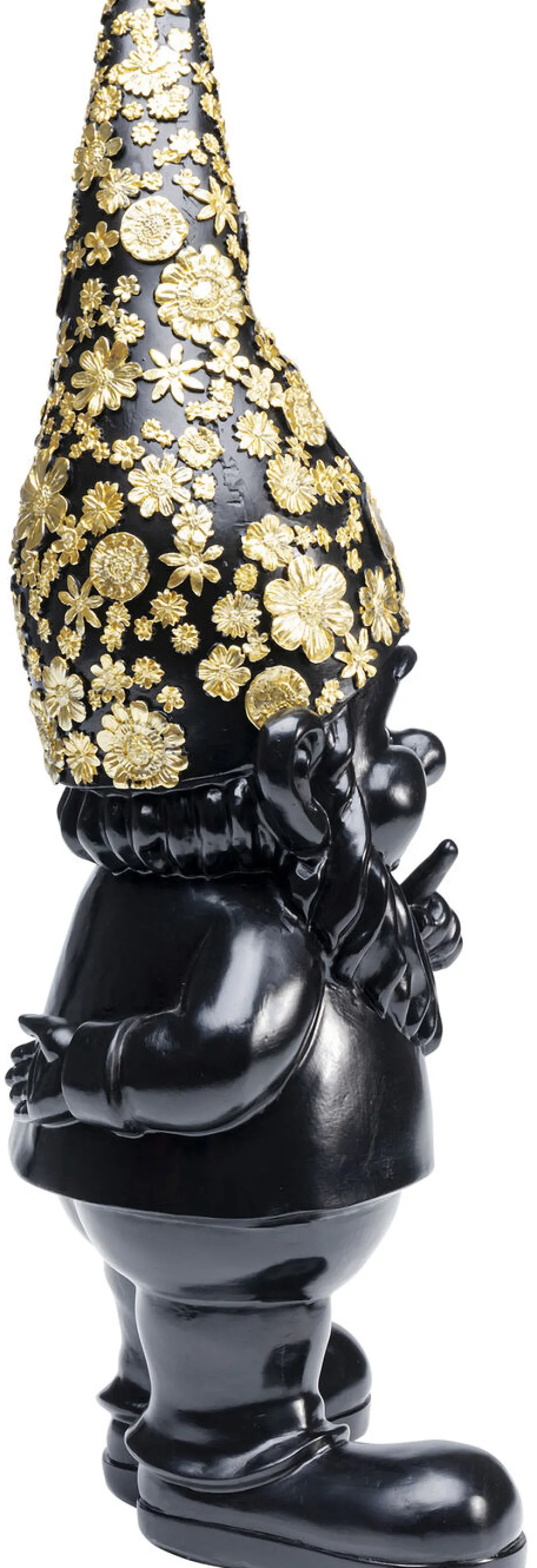 Decofiguur Dwerg Staand Zwart Goud 46cm