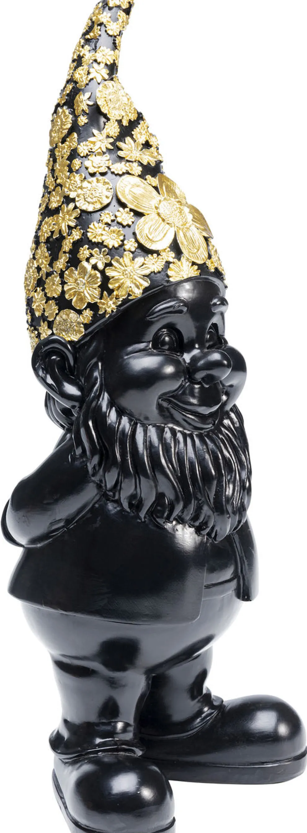 Decofiguur Dwerg Staand Zwart Goud 30cm