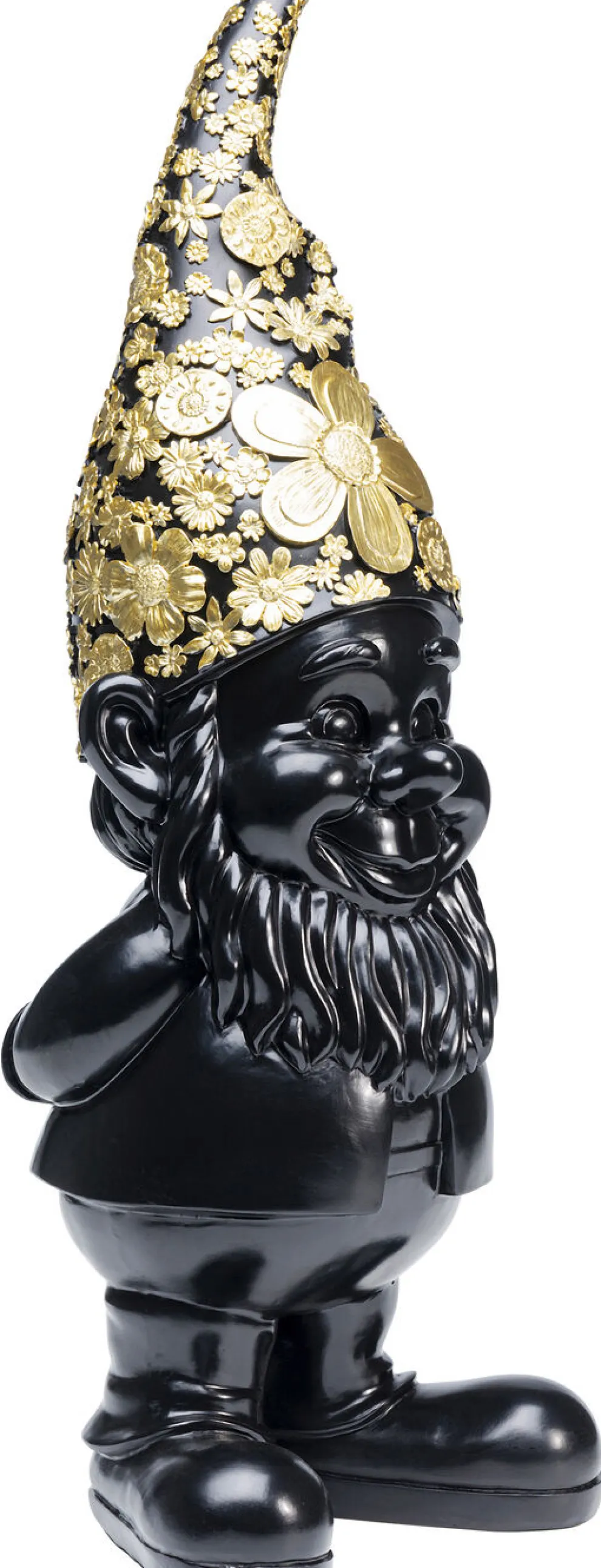 Decofiguur Dwerg Staand Zwart Goud 61cm