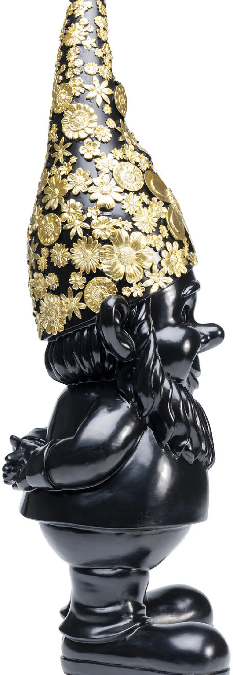 Decofiguur Dwerg Staand Zwart Goud 61cm