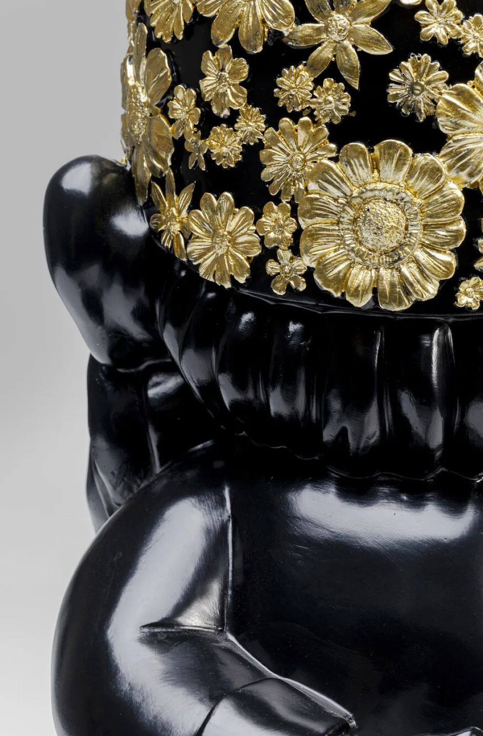 Decofiguur Dwerg Staand Zwart Goud 61cm