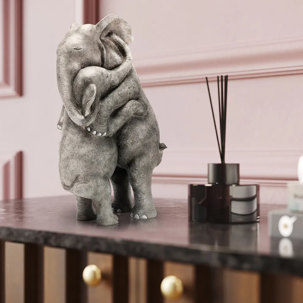 Decofiguur Elephant Hug