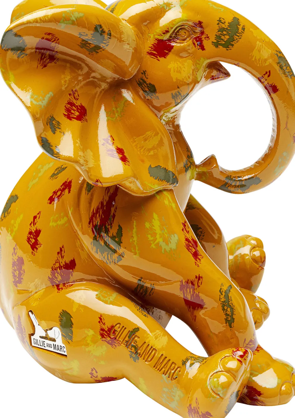 Decofiguur Elephant Dots Yellow 18cm
