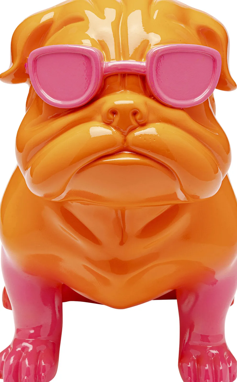 Decofiguur Fashion Dog Orange 17cm
