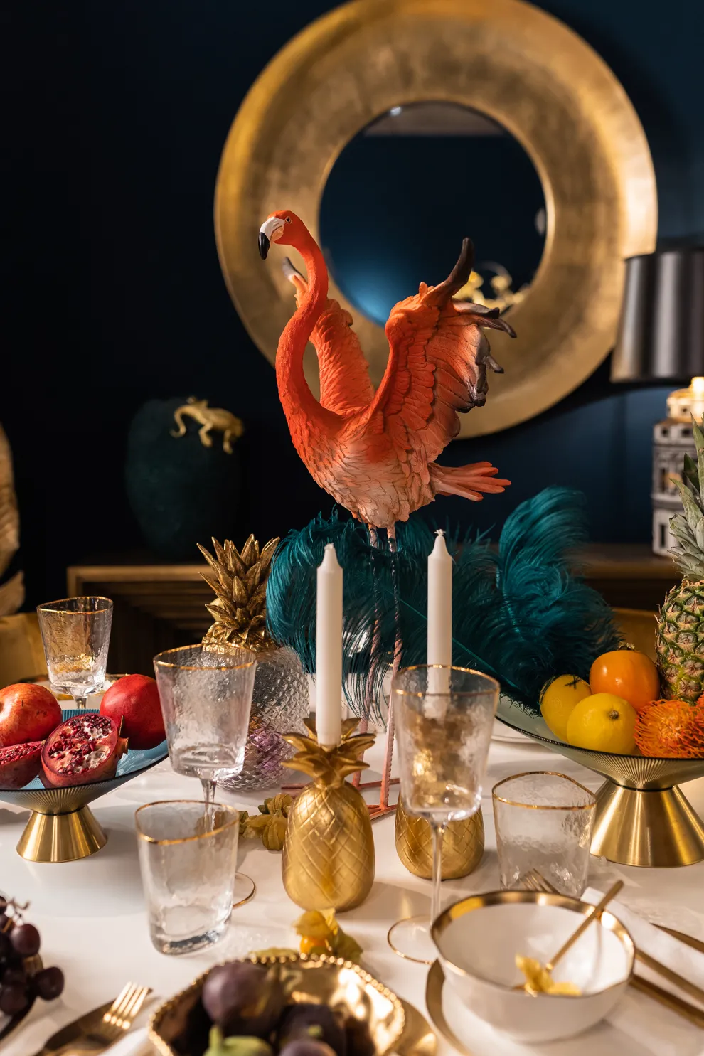 Decofiguur Flamingo Road Fly 66cm