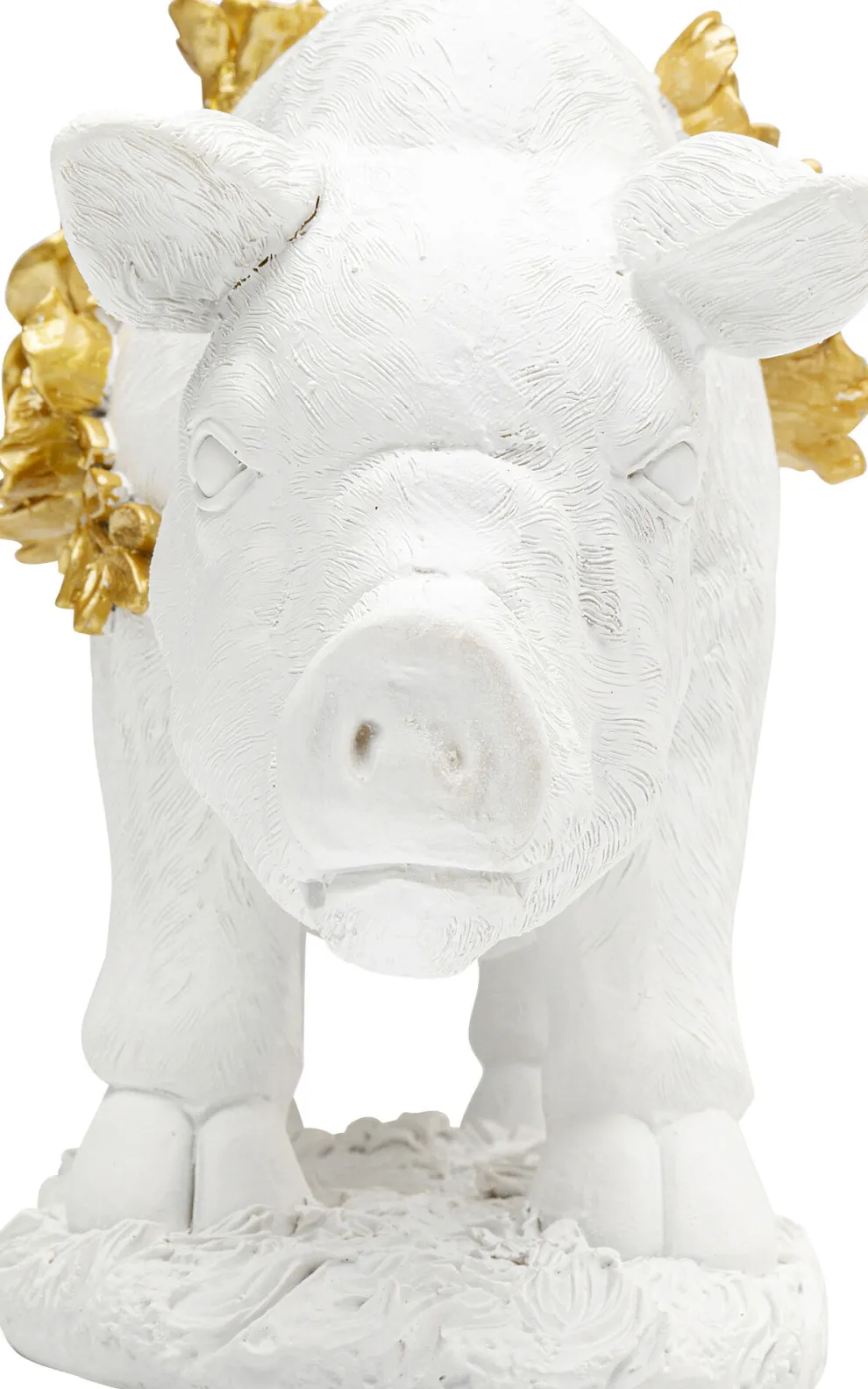 Decofiguur Flower Pig Wit 21cm