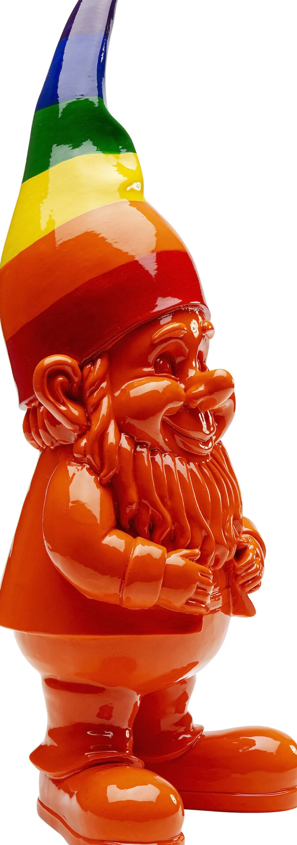 Decofiguur Gnome Standing Rainbow Oranje 46cm