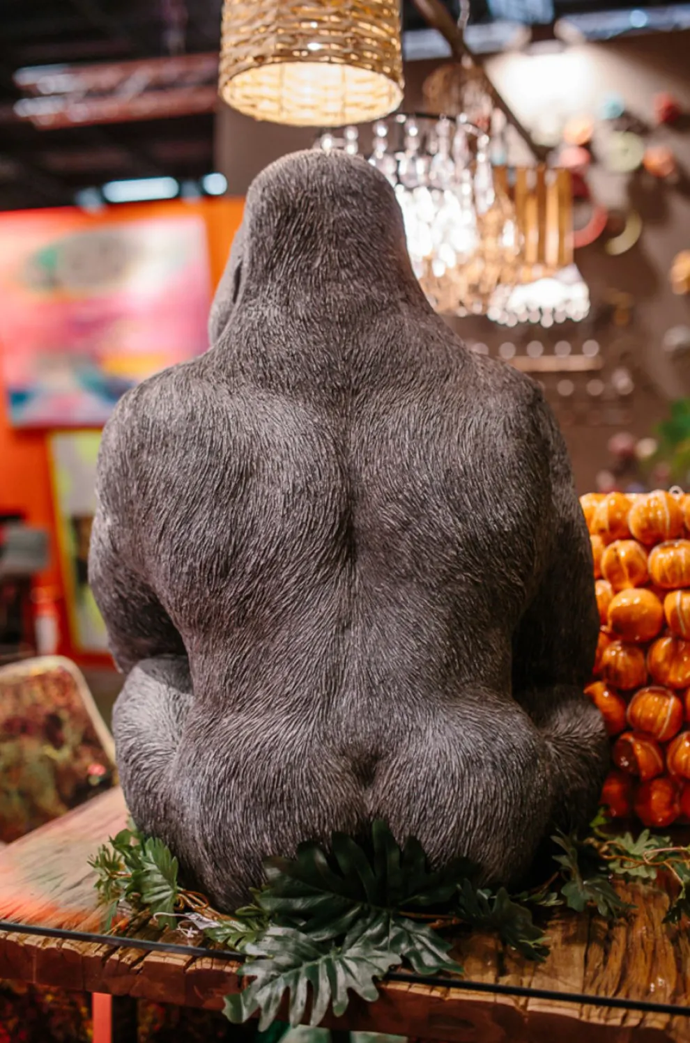 Decofiguur Gorilla Side XL Zwart