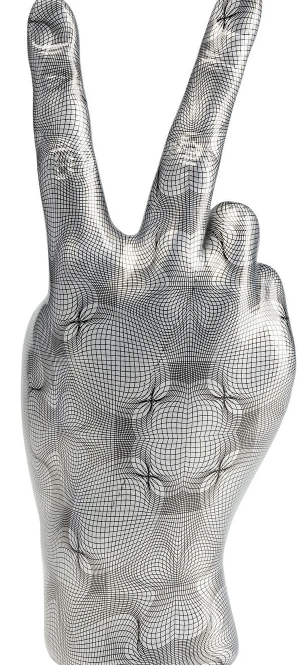 Decofiguur Hand Victory Grijs