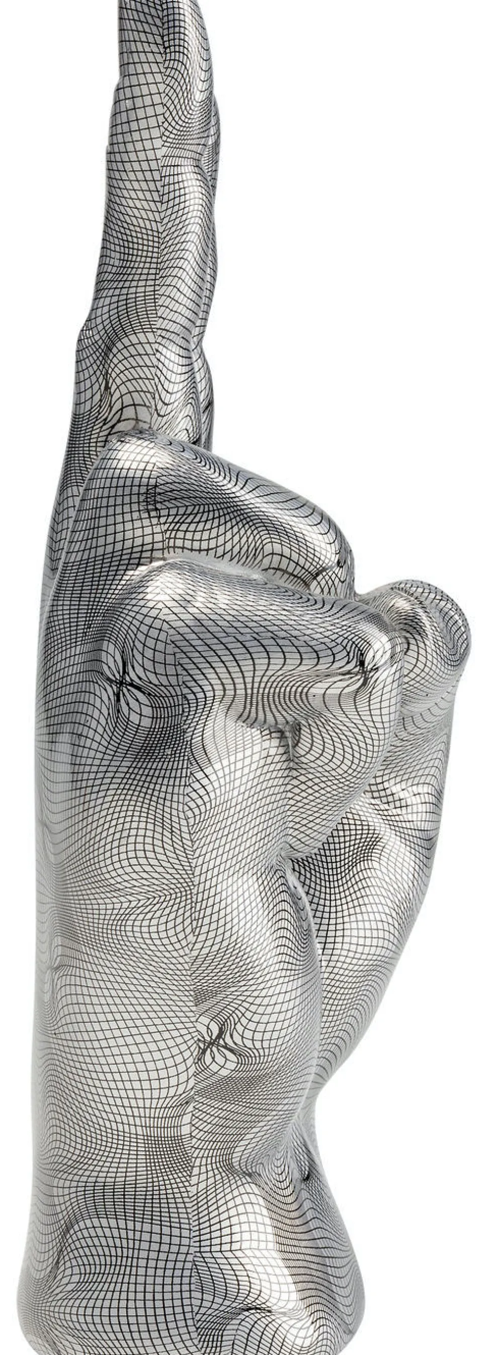 Decofiguur Hand Victory Grijs