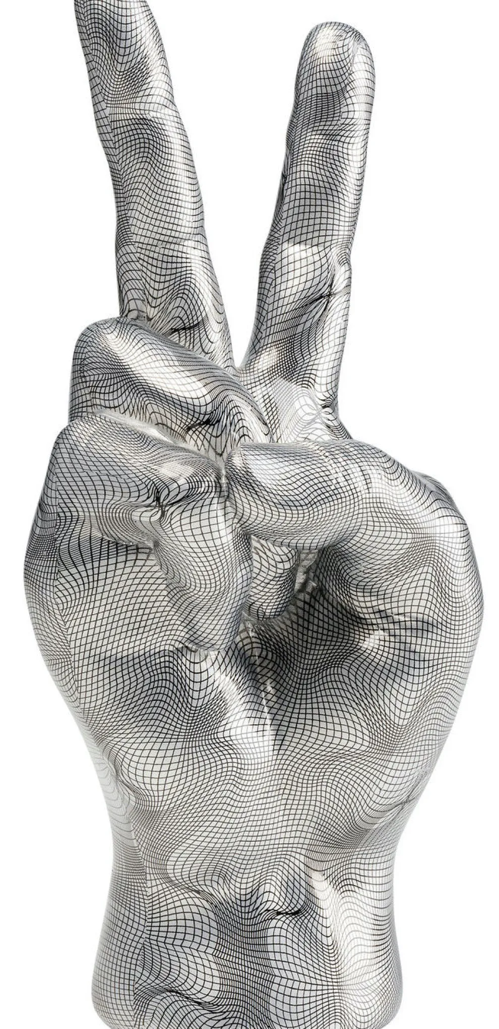 Decofiguur Hand Victory Grijs