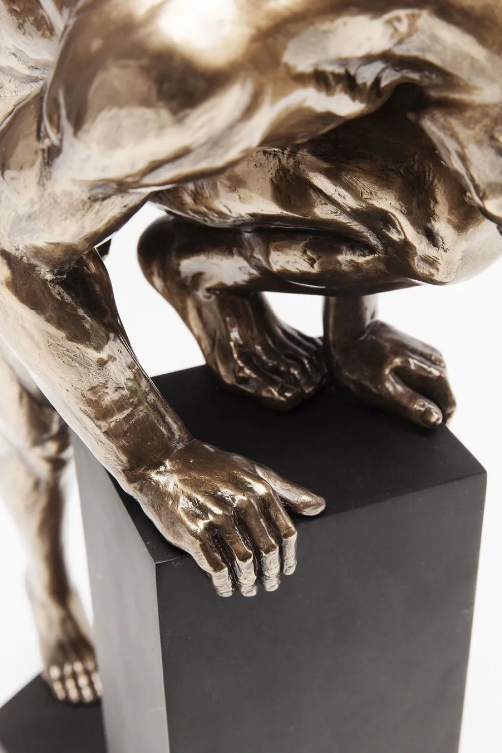 Decofiguur Nude Man Stand Brons 35cm