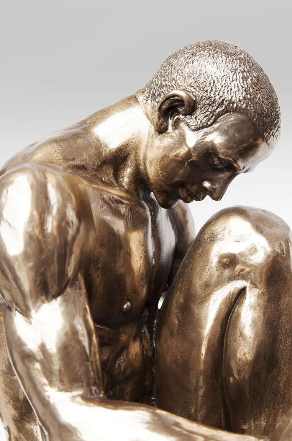 Decofiguur Nude Man Stand Brons 35cm