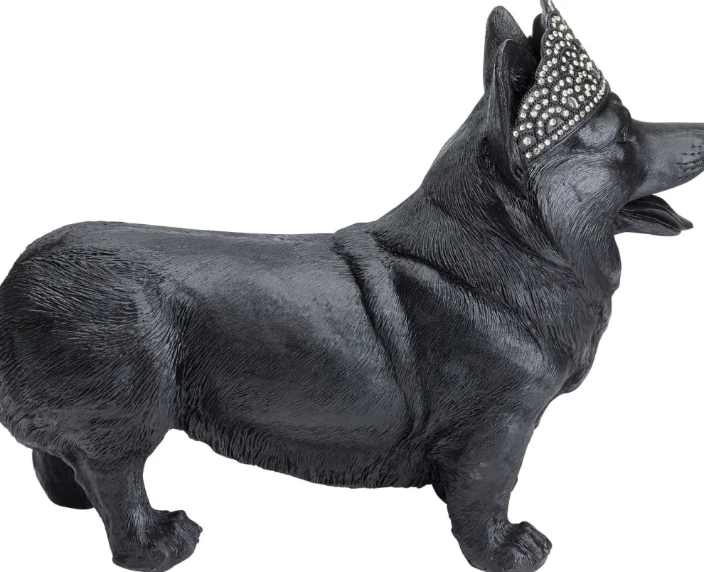Decofiguur Royal Standing Corgi Zwart