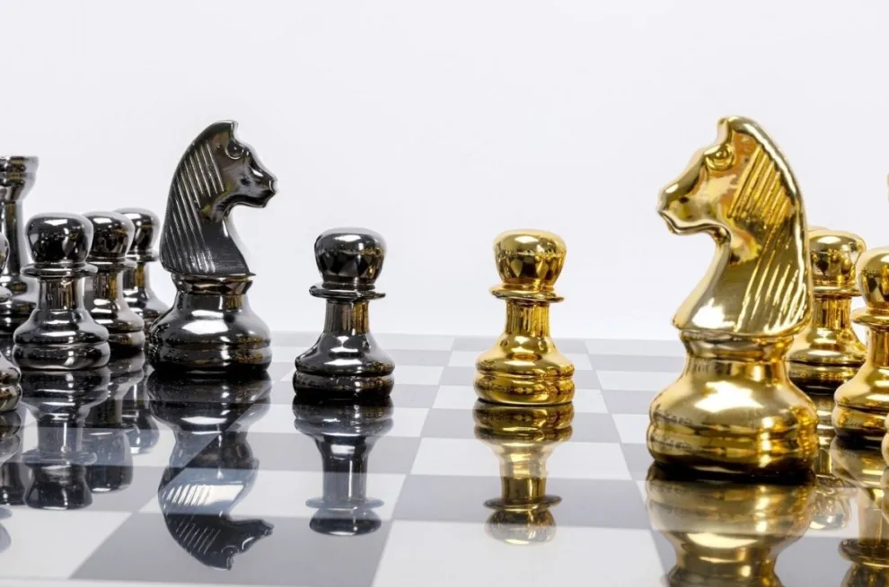 Decofiguur Schaken 60x60cm