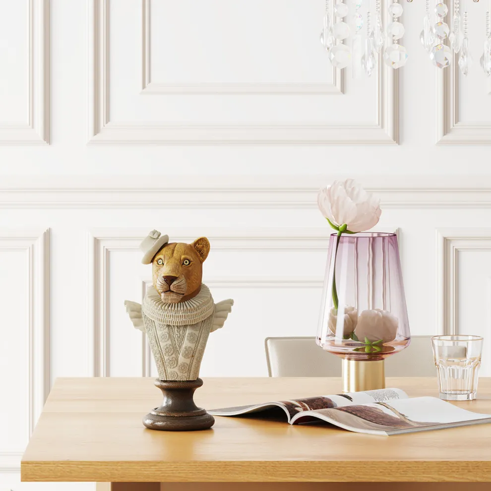 Decofiguur Sir Leopard Wit