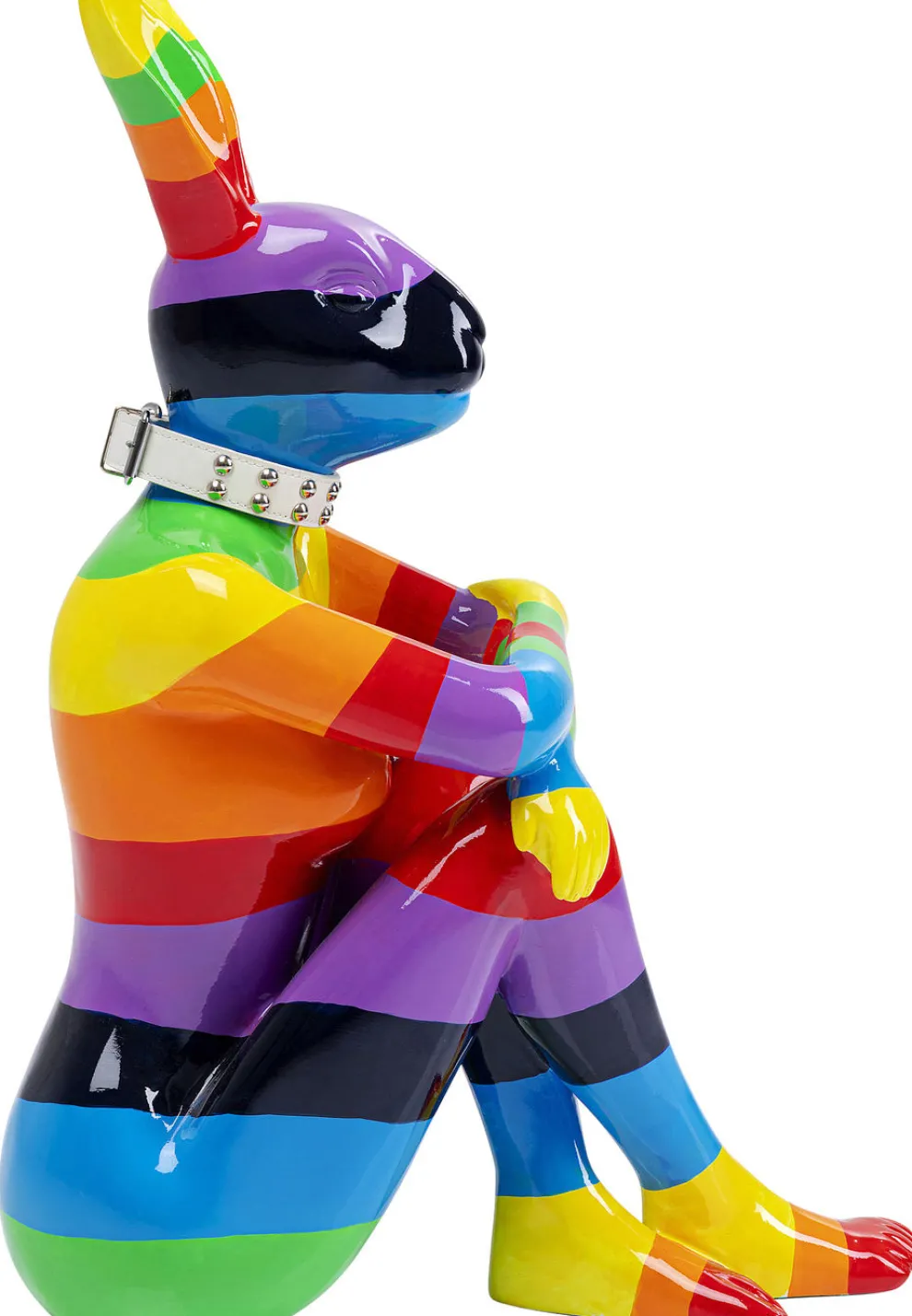 Decofiguur Sitting Rabbit Regenboog 80cm