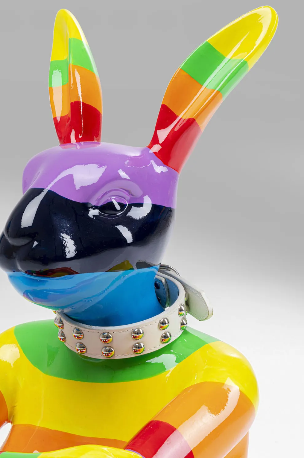 Decofiguur Sitting Rabbit Regenboog 80cm