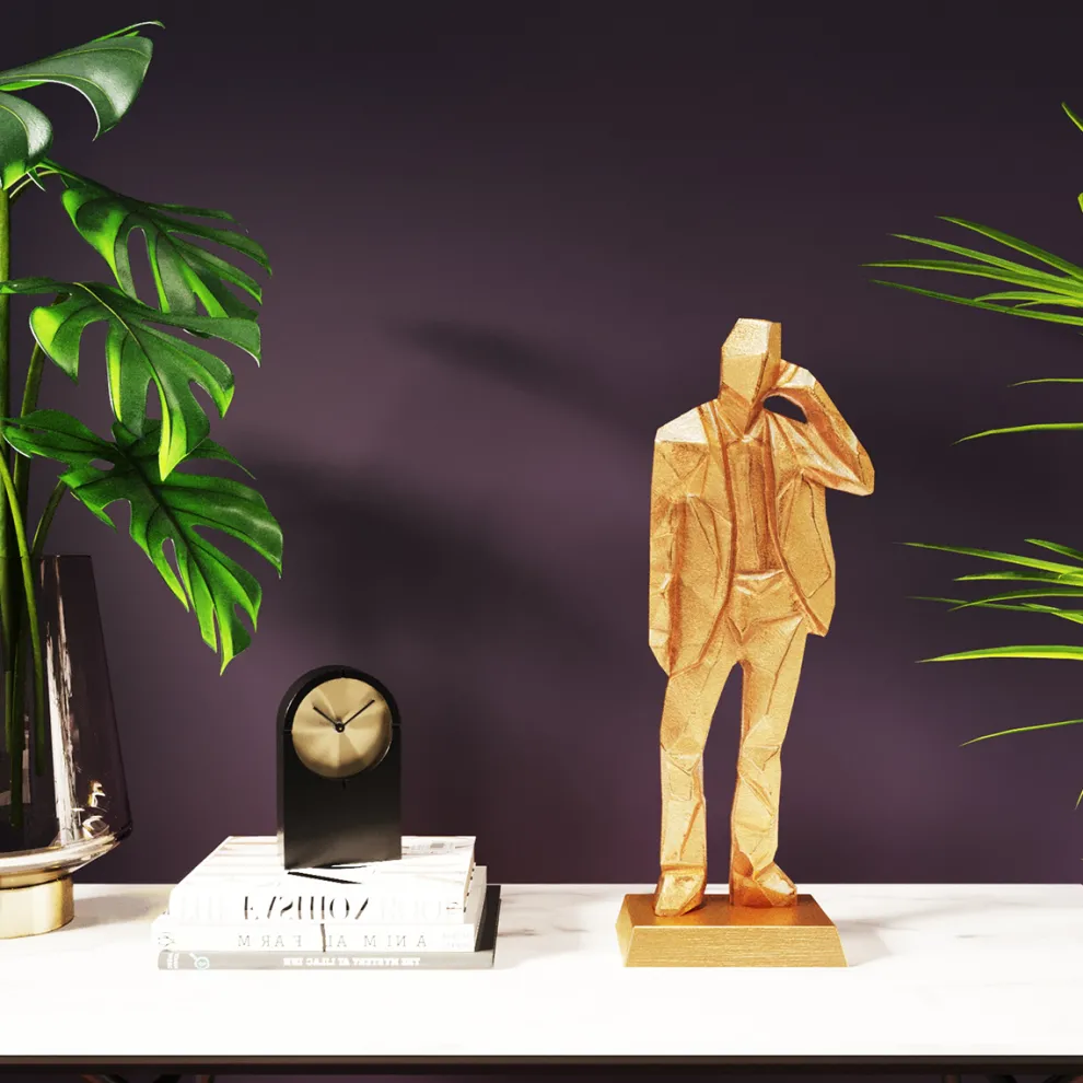 Decofiguur Standing Man Gold 62cm