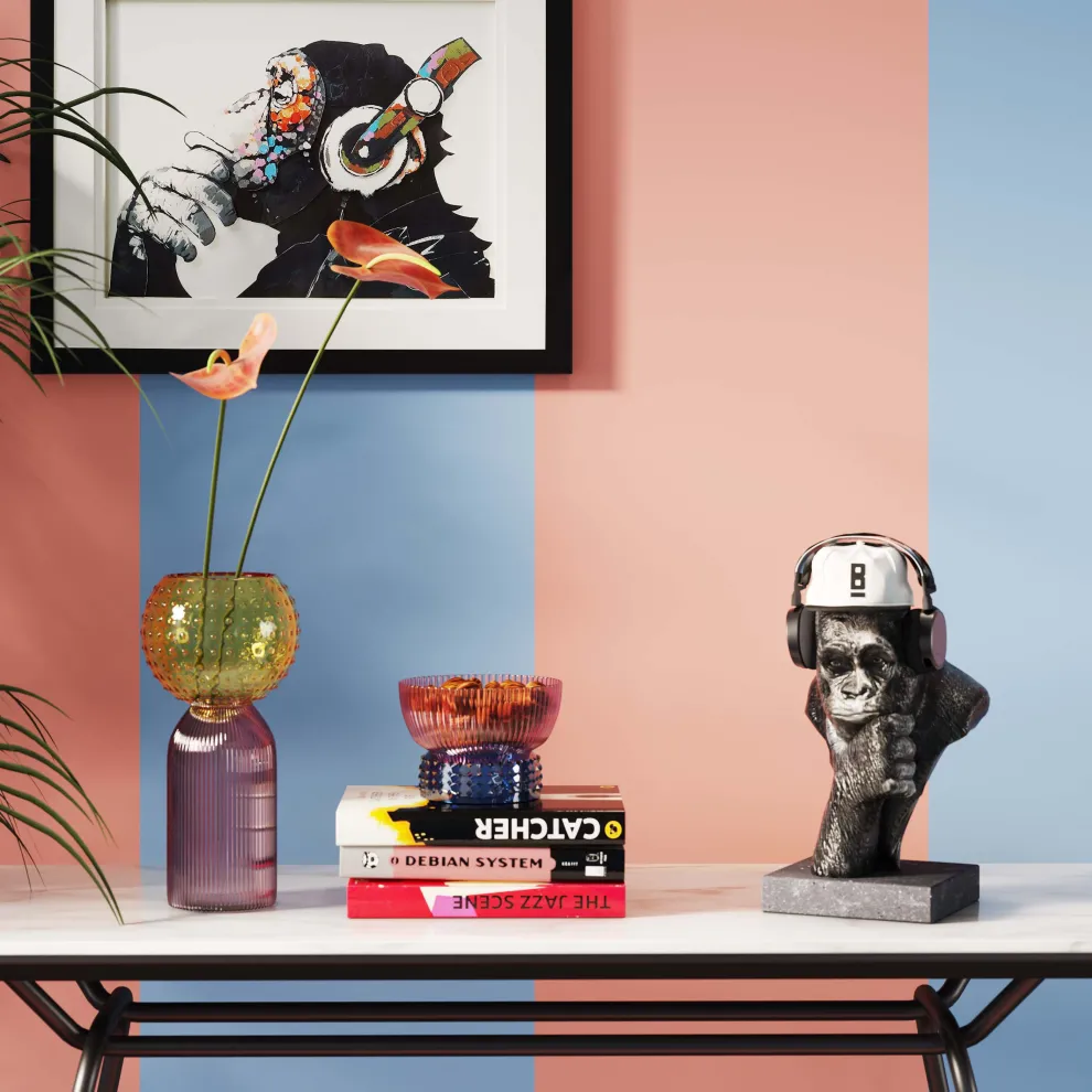 Decofiguur Thinking Gorilla Head