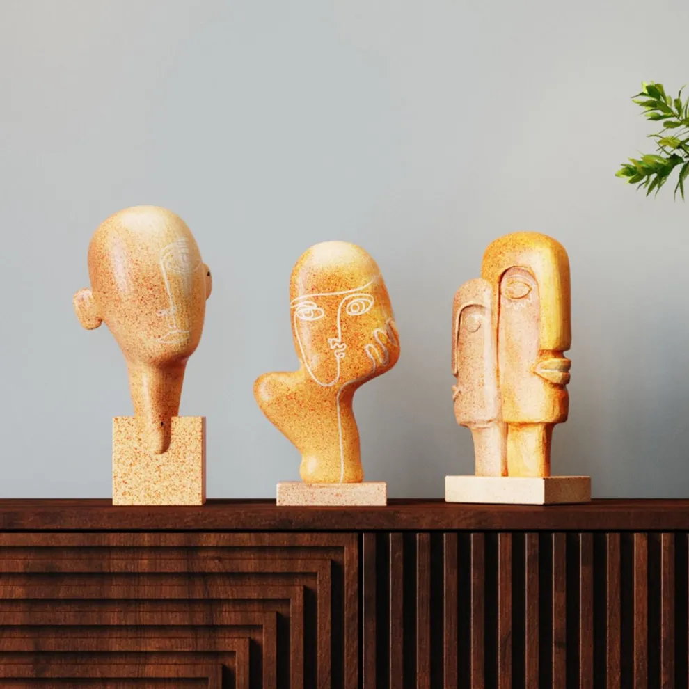 Decofiguur Thought Brown 27cm