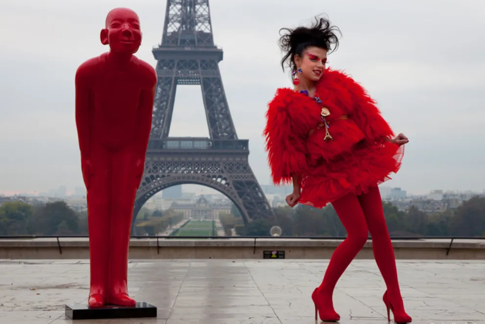 Decofiguur Welcome Guests Rood XL