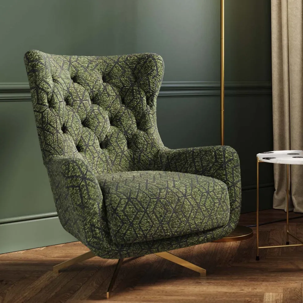 Draaifauteuil Bellini Green