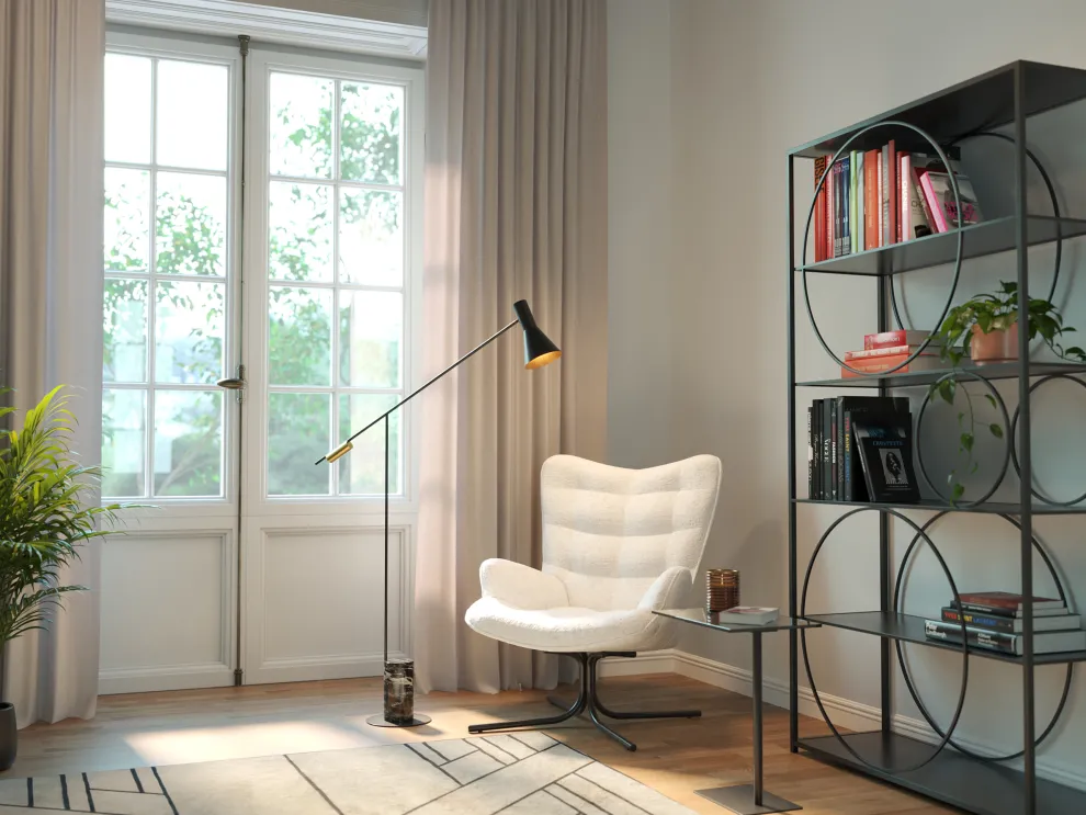 Draaifauteuil Oscar Boucle Cream