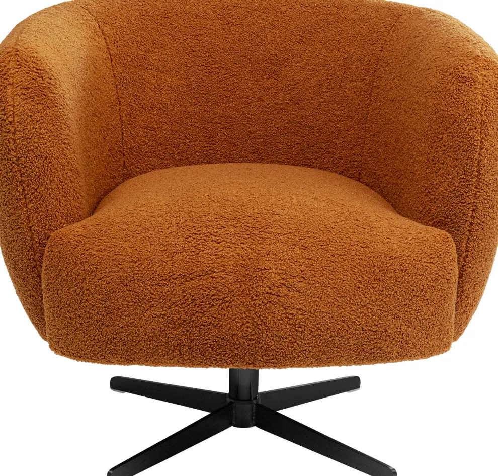 Draaifauteuil Peony Fuzzy Brown