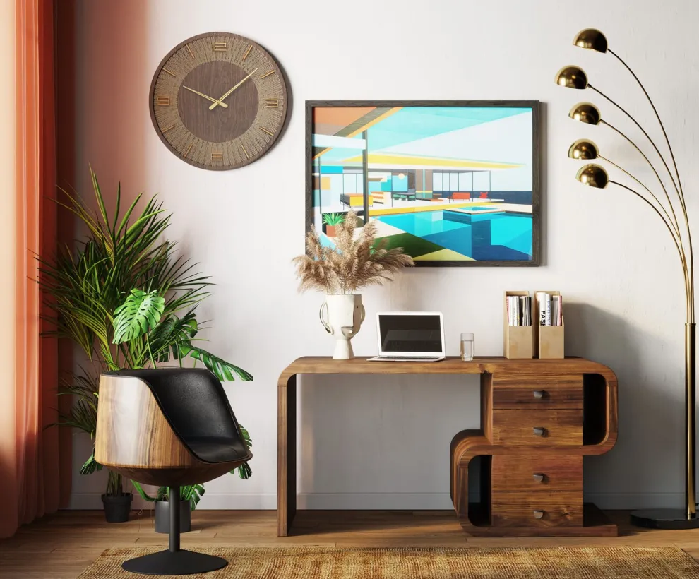 Draaistoel Club Walnoot