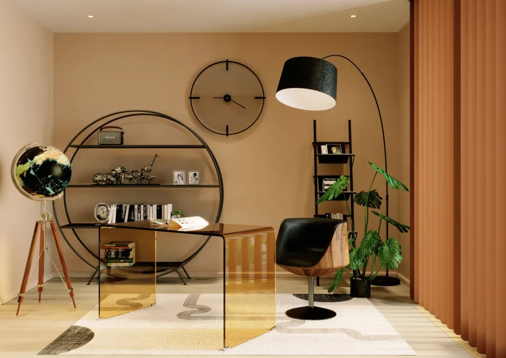 Draaistoel Club Walnoot