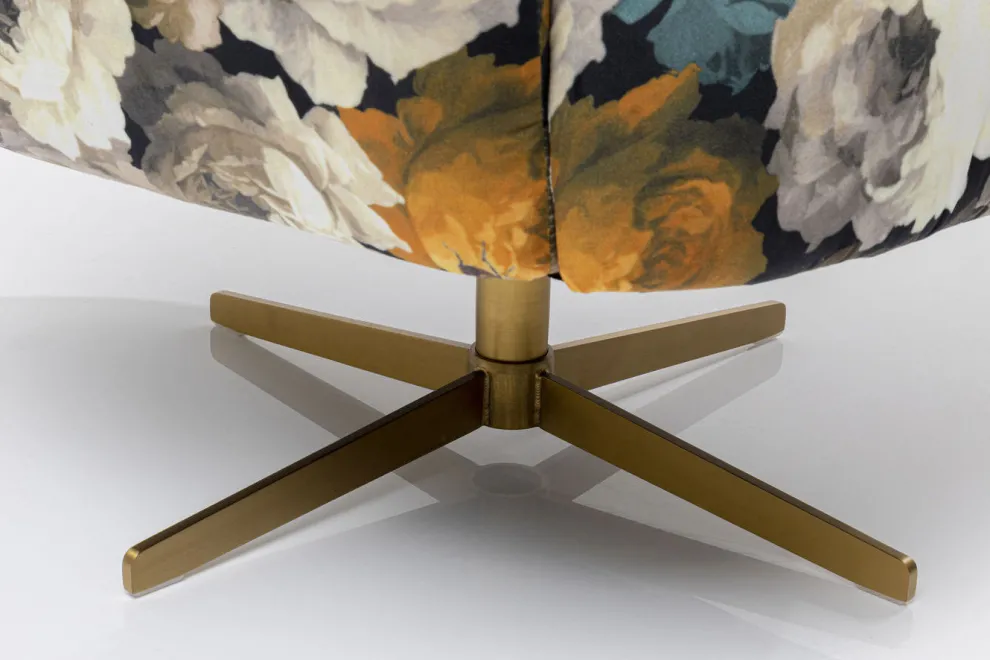 Draaistoel Peony Flower Geel